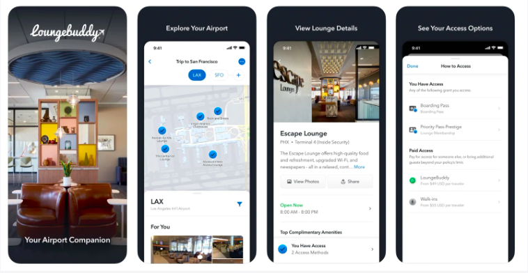 lounge buddy travel app